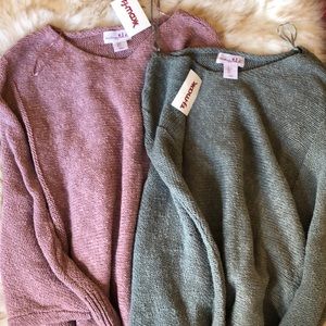 NWT (2) Shrinking Violet Sweaters S